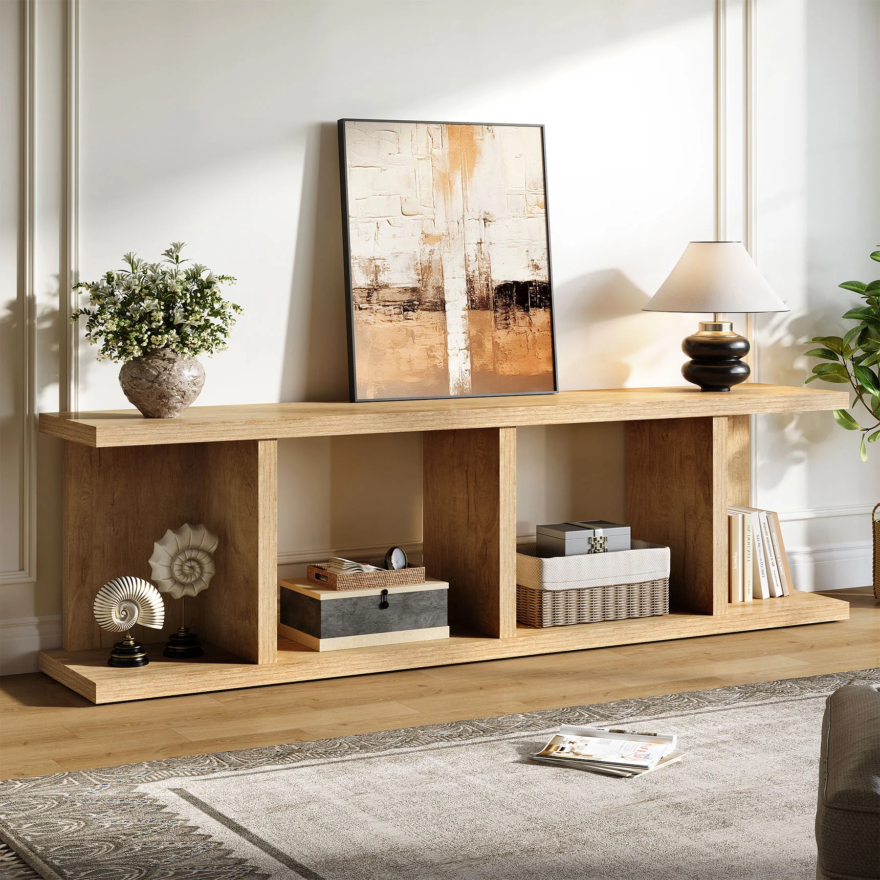 Tribesigns 70.8" TV Stand, Entertainment Center with Storage for Living Room - Image 3