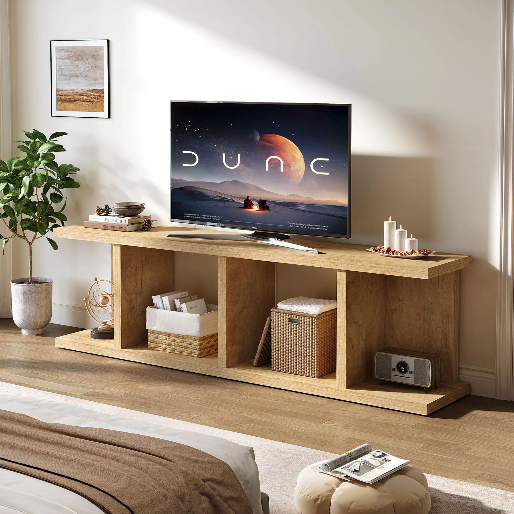 Tribesigns 70.8" TV Stand, Entertainment Center with Storage for Living Room - Image 5