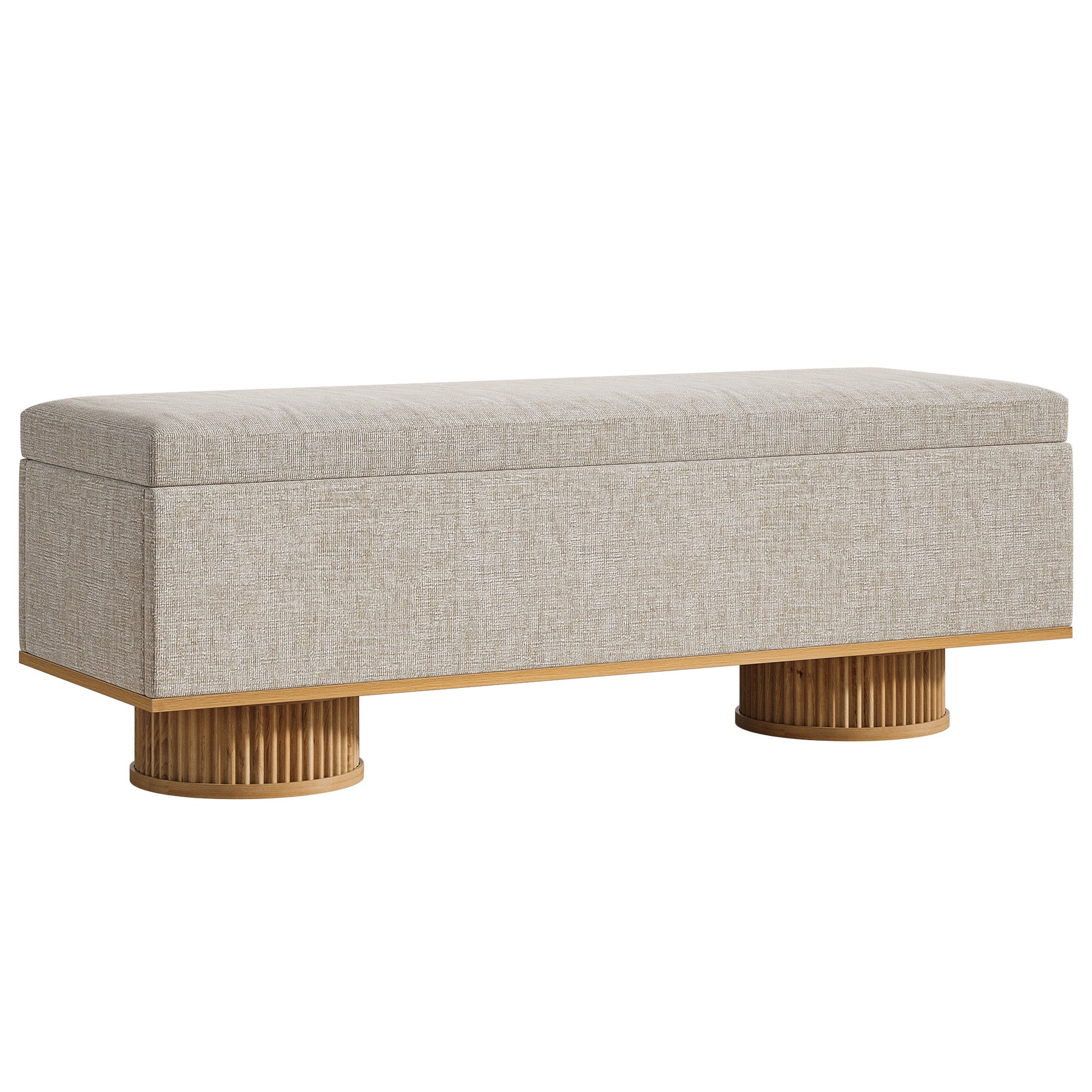 50.4" Shoe Bench, Upholstered Entryway Bench with Flip Up Storage - Image 9