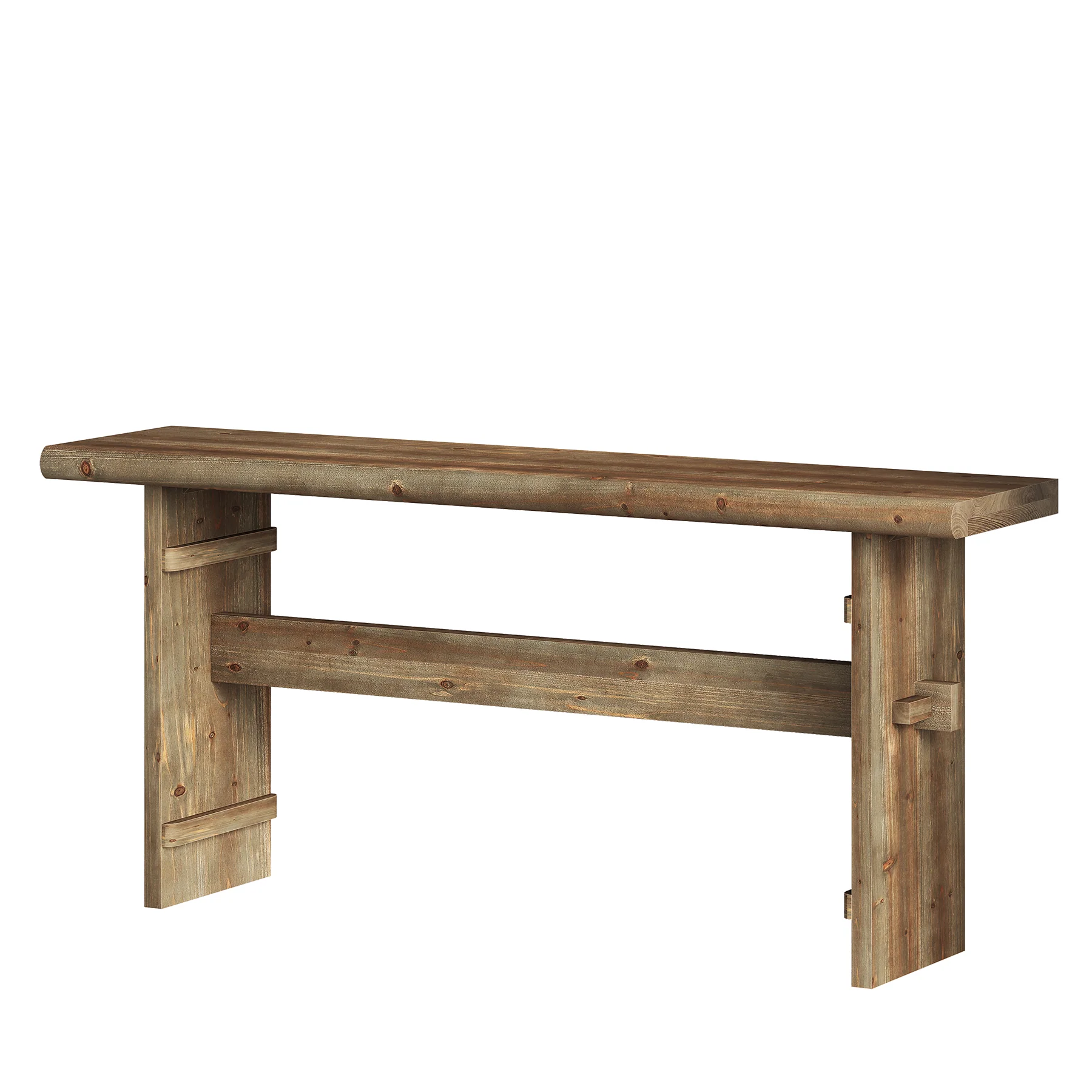 63" Console Table, Wood Entryway Table Sofa Table Behind Couch - Image 11