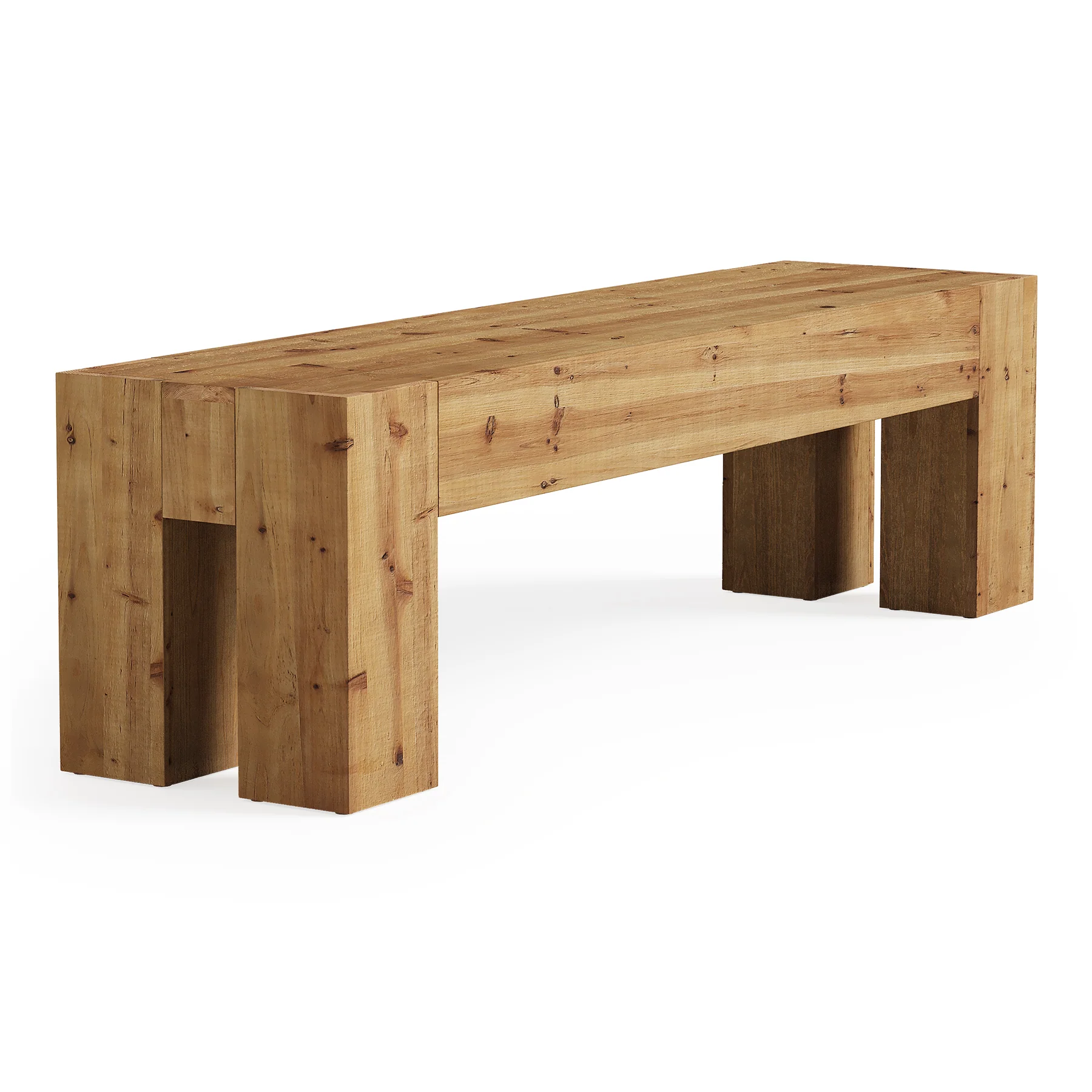 63" Long Dining Bench, Wood Kitchen Table Bench with Sturdy Frame - Image 8
