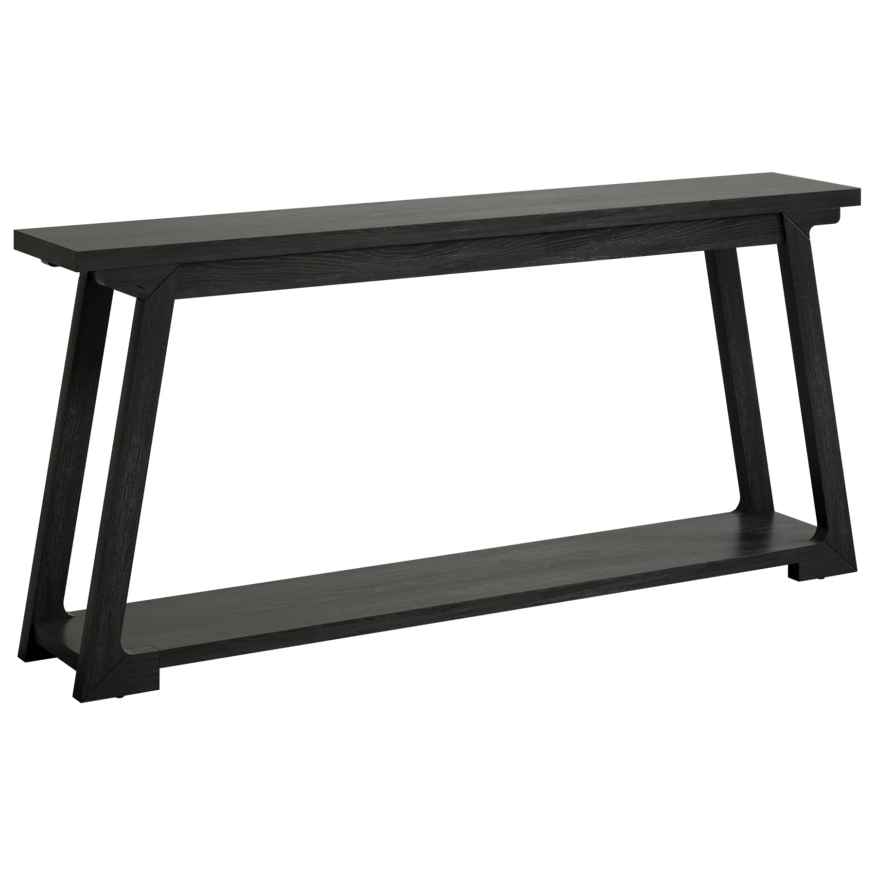 63" Console Table, Wood Sofa Table with 2-Tier Storage for Living Room - Image 10
