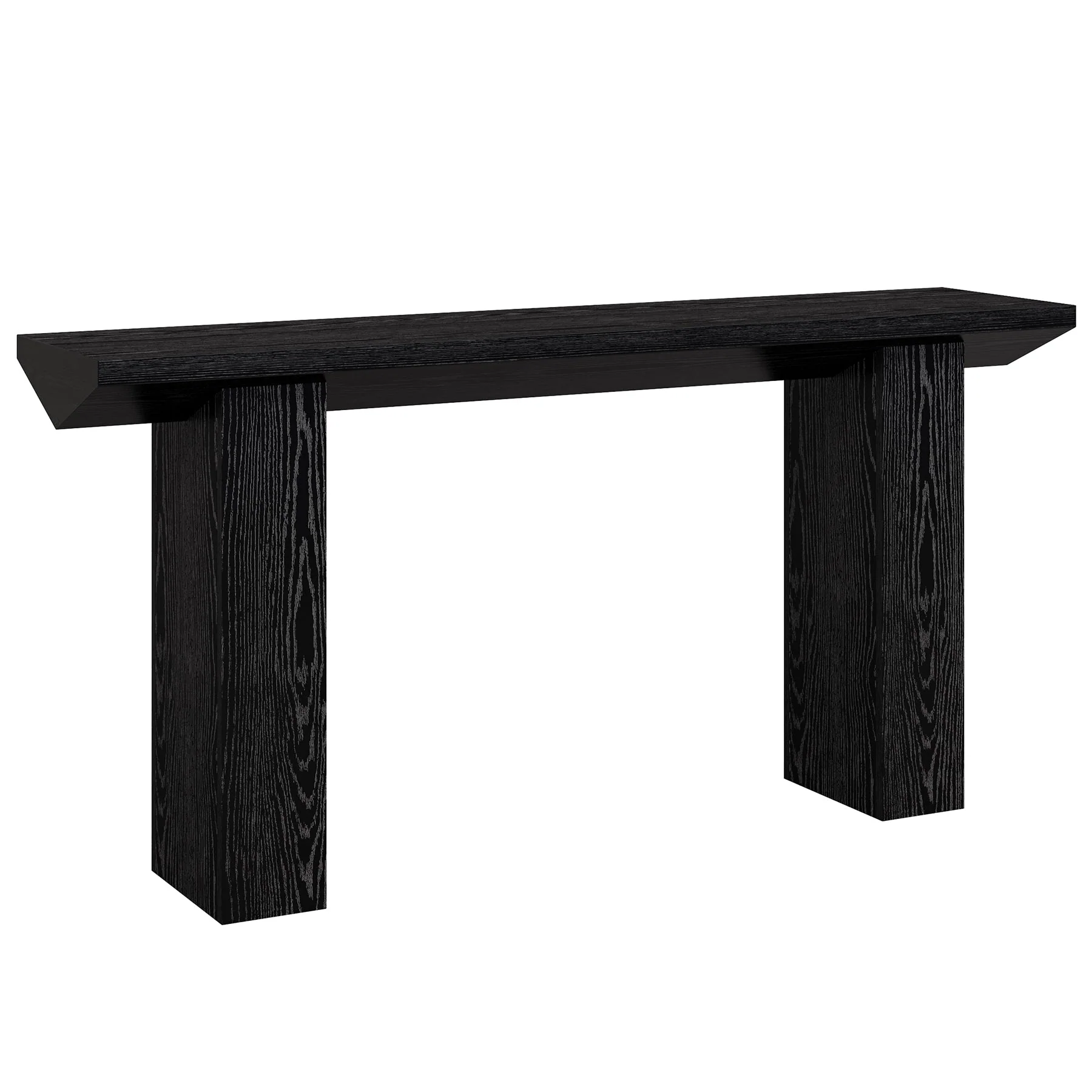 63" Console Table, Wooden Sofa Table Long Entryway Table - Image 7