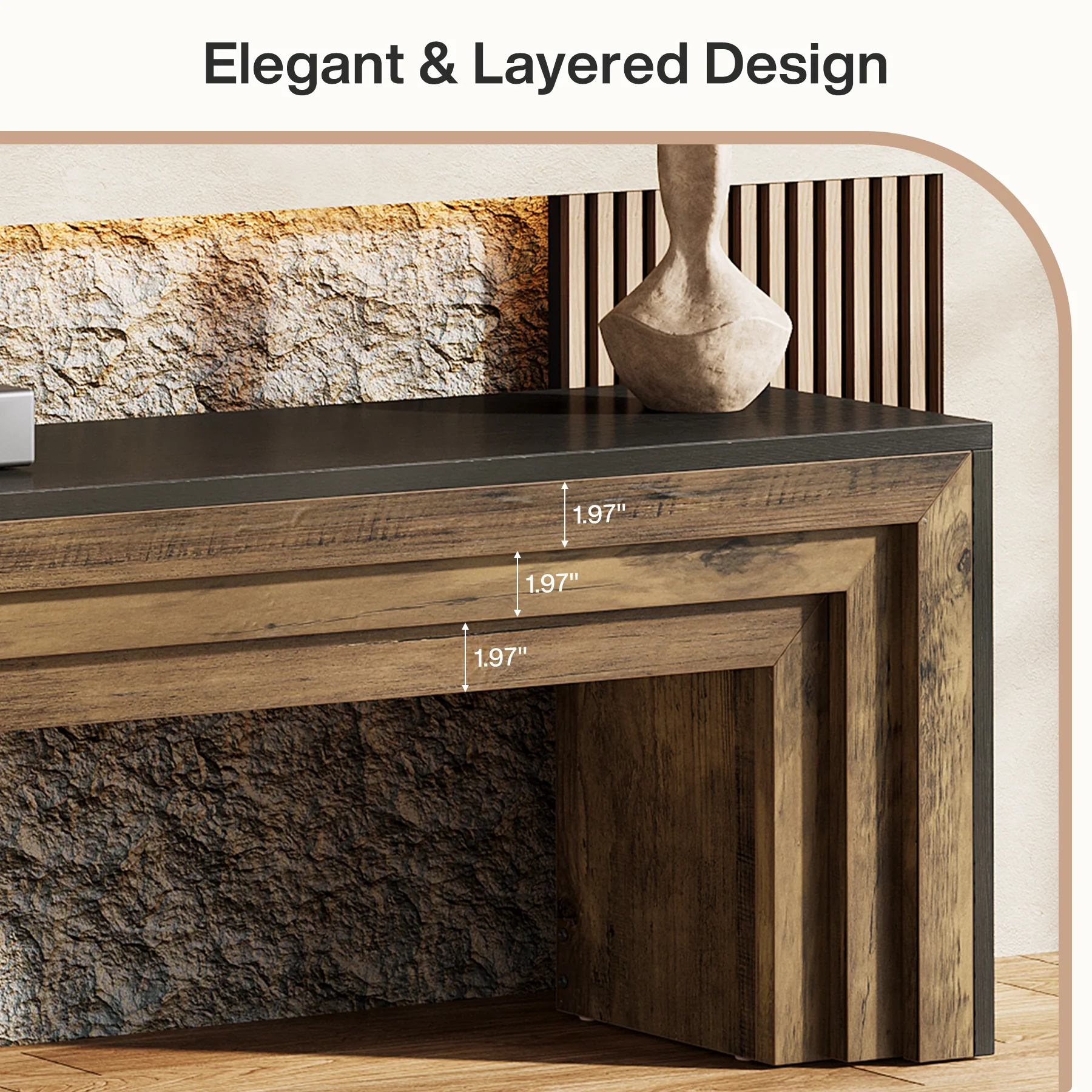 70.9" TV Stand, Wooden Entertainment Center Console for 75-Inch TVs - Image 6