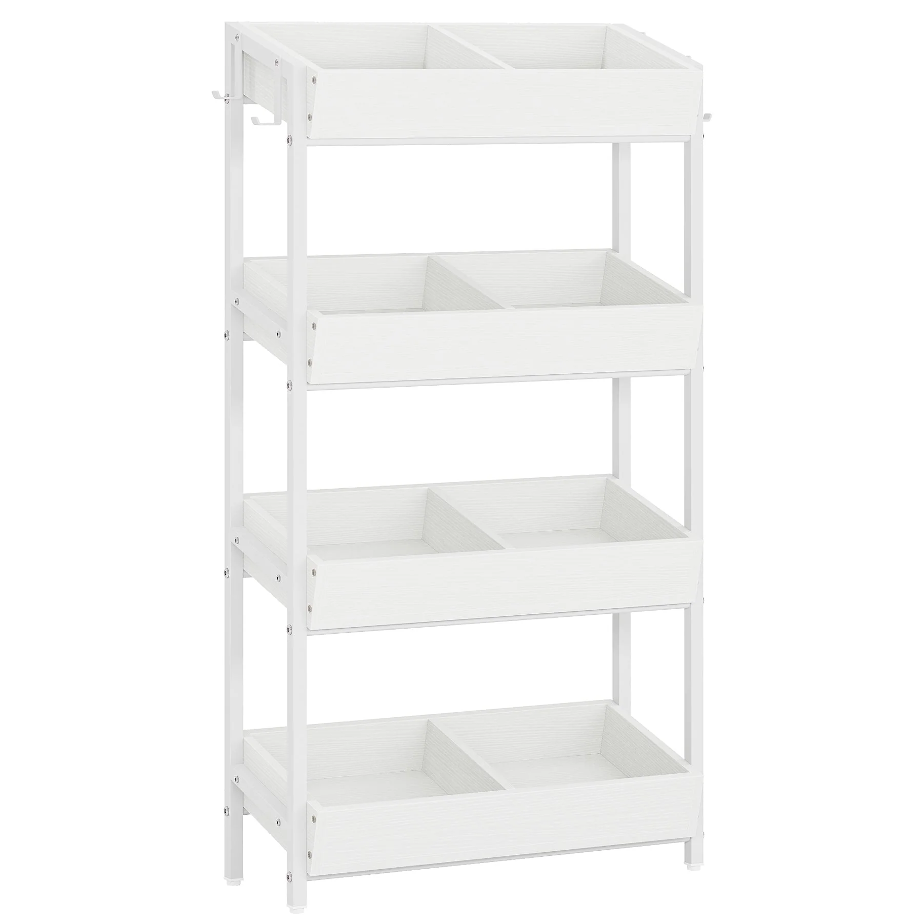 Wood Fruit Vegetable Storage Rack Stand, 4-Tier Storage Organizer - Image 11