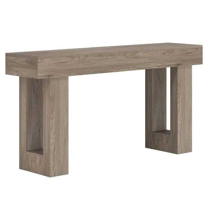 63" Rustic Sofa Table, Chunky Console Table for Entryway - Image 52