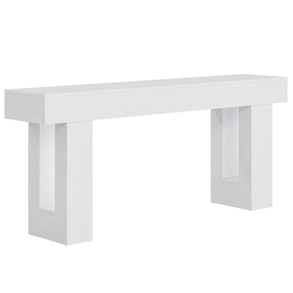 63" Rustic Sofa Table, Chunky Console Table for Entryway - Image 84